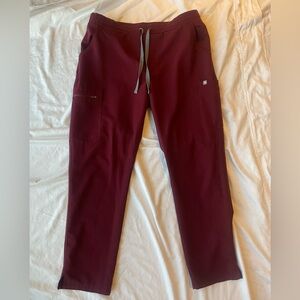 Figs Petite Burgundy Kade Scrub Pants Medium M/P